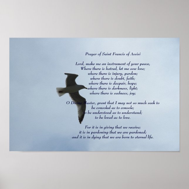 Prayer of Saint Francis of Assisi Poster (Framsidan)