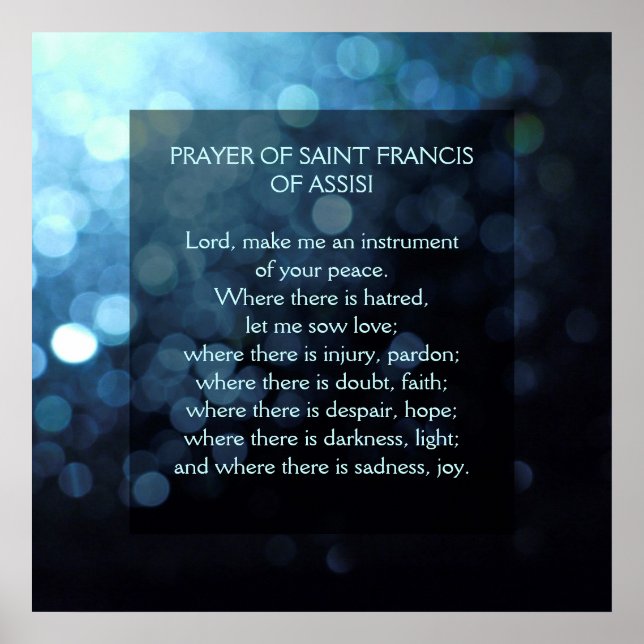 Prayer of Saint Francis of Assisi Poster (Framsidan)