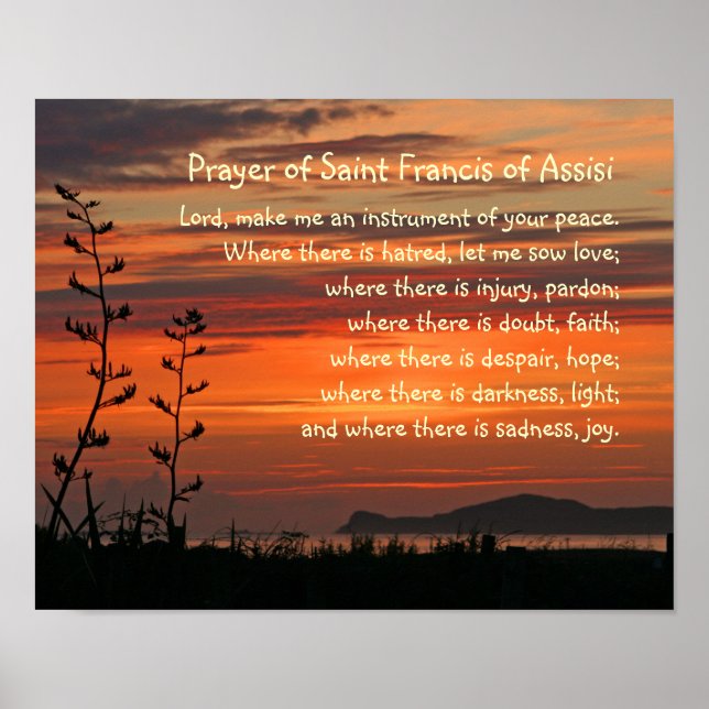 Prayer of Saint Francis of Assisi Poster (Framsidan)
