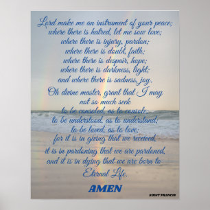 Prayer of Saint Francis Poster