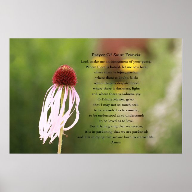 Prayer of Saint Francis Poster (Framsidan)