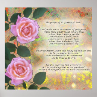 Prayer of St. Francis of Assisi Poster
