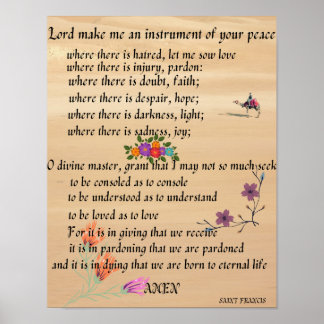 Prayer of St. Francis Poster