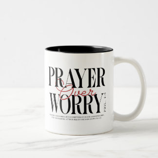 Prayer Over Worry mug Två-Tonad Mugg