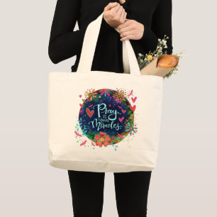 Prayer Quote Inspiritivity Large Tote Bag Jumbo Tygkasse