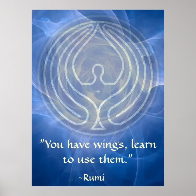 Prayer Rumi and Poetic Art Poster (Framsidan)