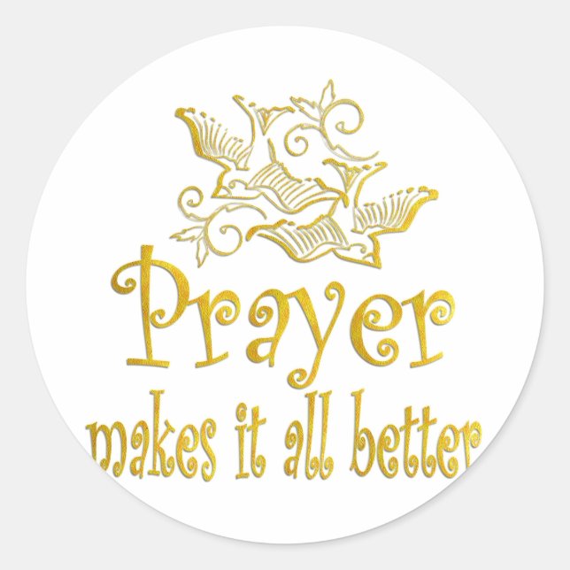 Prayer Runt Klistermärke (Framsida)