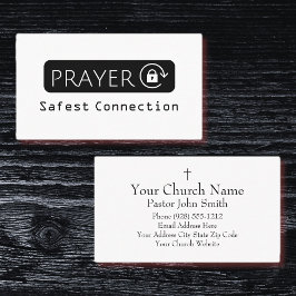 Prayer Safest Connection WiFi Church Business Card Visitkort