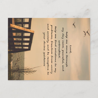 Prayer Serenity Peace Guidance Sunny Sjölandskap Vykort