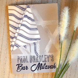 Prayer Shawl Tallit Blue Silver Star of David Inbjudan