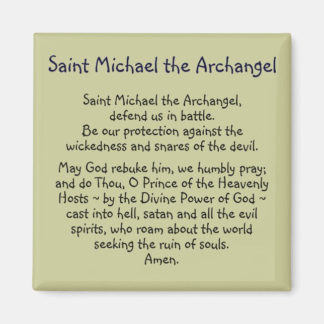 Prayer ~ St. Michael Magnet (Framsidan)