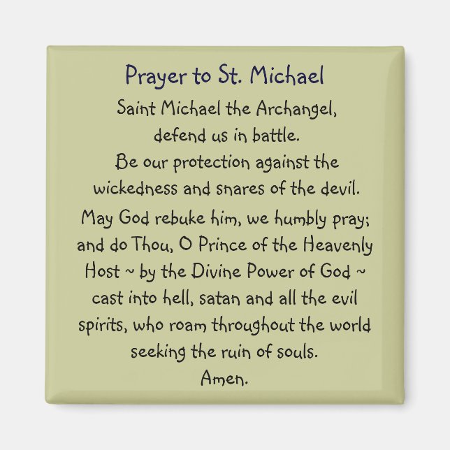 Prayer ~ St. Michael Magnet (Framsidan)