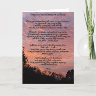 Prayer till Alzheimers syster Kort