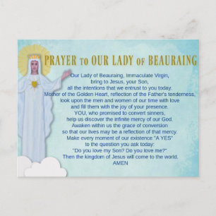 Prayer till Dam i Beauraing Vykort