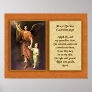Prayer till din Guardian Angel. Poster