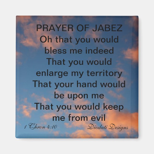 Prayer till Jabez Cloudy Himlar Magnet (Framsidan)