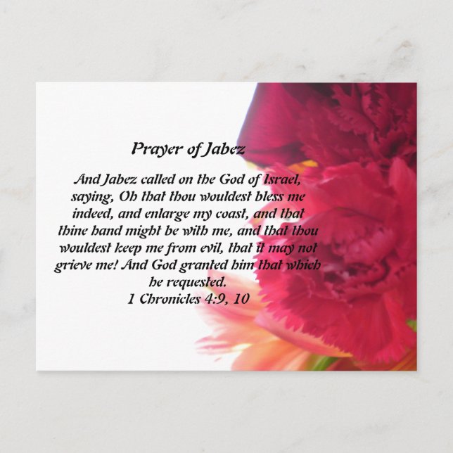 Prayer till Jabez Postcard Vykort (Framsida)