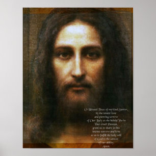 Prayer till Jesus Heliga Ansikte. Poster