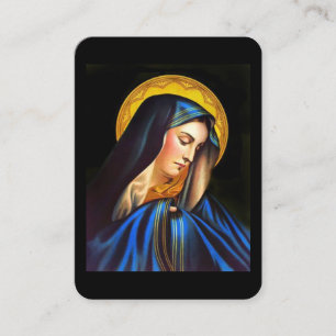 Prayer till Mary för ett Lycklig-dödsbönekort Visitkort