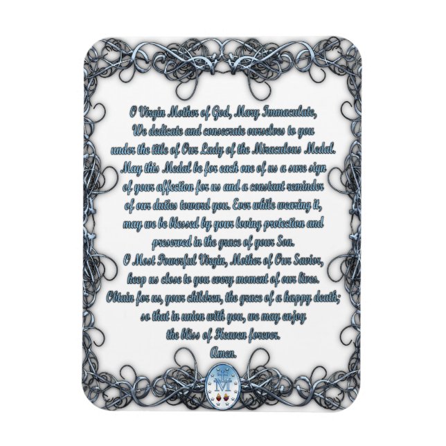 Prayer till Miraculous Medal Magnet (Vertikal)