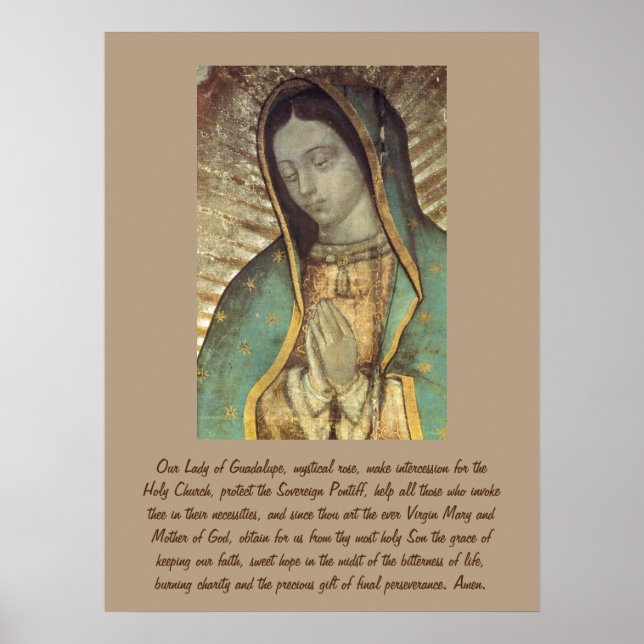 Prayer till Mor i Guadalupe Poster (Framsidan)
