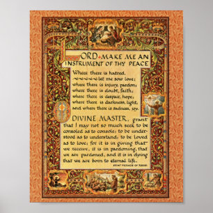 Prayer till Saint-Francis av Assisi 15:17 Paris Poster