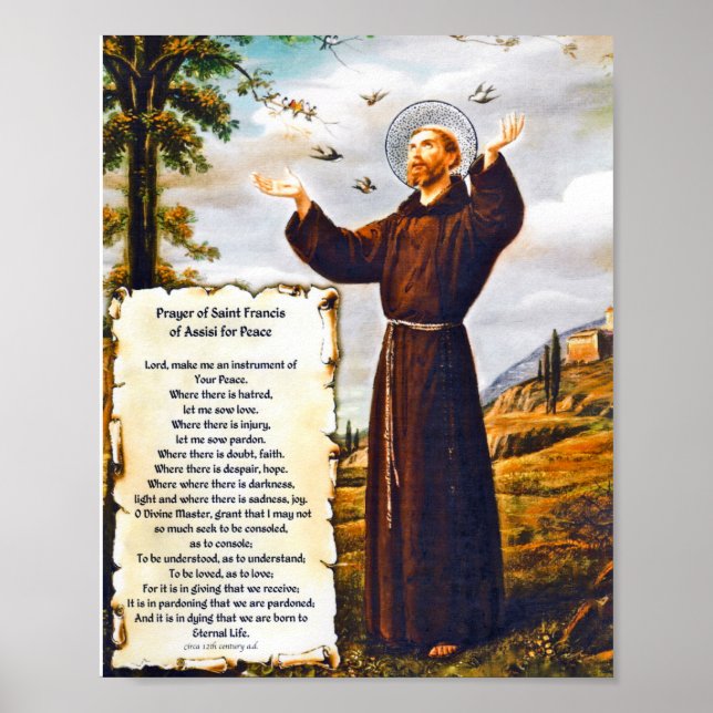 Prayer till Saint-Francis av Assisi 15:17 Paris Poster (Framsidan)