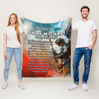 Prayer till Saint Michael Archangel Fleecefilt