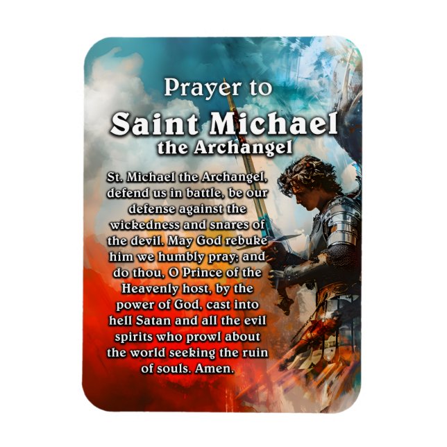 Prayer till Saint Michael Archangel Magnet (Vertikal)