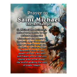 Prayer till Saint Michael Archangel Perfect Poster