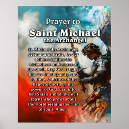 Prayer till Saint Michael Archangel Poster