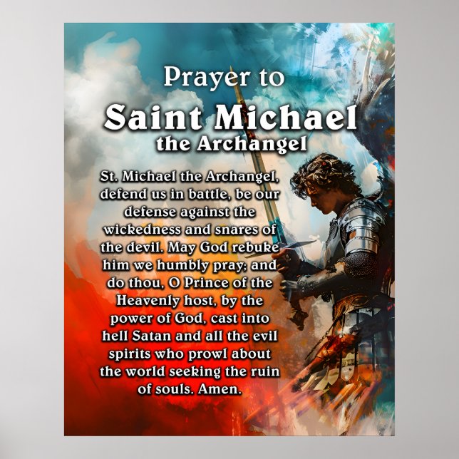 Prayer till Saint Michael Archangel Poster (Framsidan)
