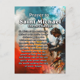 Prayer till Saint Michael Archangel Vykort