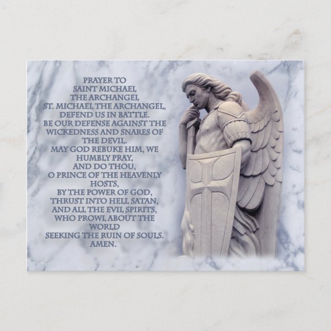 PRAYER TILL SAINT MICHAEL THE ARCHANGEL VYKORT (Framsida)