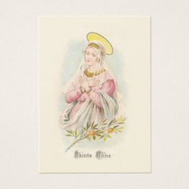 Prayer till St. Anne-Holding Virgin Mary Heliga Ca Visitkort