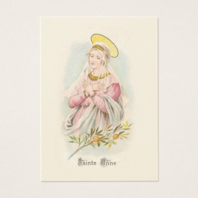 Prayer till St. Anne-Holding Virgin Mary Heliga Ca Visitkort (Framsidan)