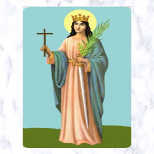 Prayer till St Barbara Prayer Card Visitkort