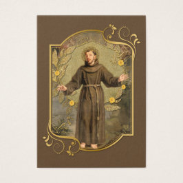 Prayer till St. Francis of Assisi Heliga Card Visitkort