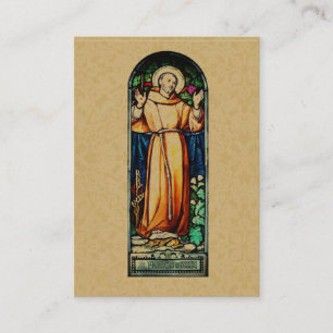 Prayer till St. Francis of Assisi Heliga Cards Visitkort