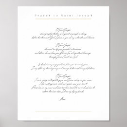Prayer till St. Joseph Poster