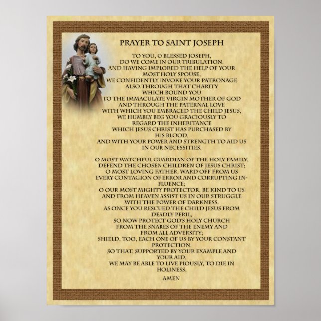 PRAYER TILL ST. JOSEPH POSTER (Framsidan)