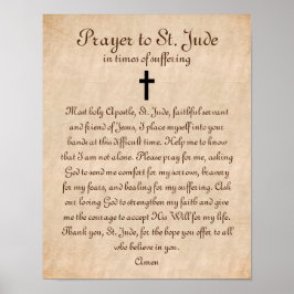Prayer till St Jude for Healing and Strength Poster