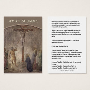 Prayer till St Longinus - Centurion vid Crucifixio Visitkort