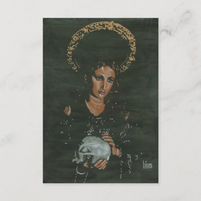 Prayer till St Mary Magdalen Prayer Card Tack Kort (Framsida)