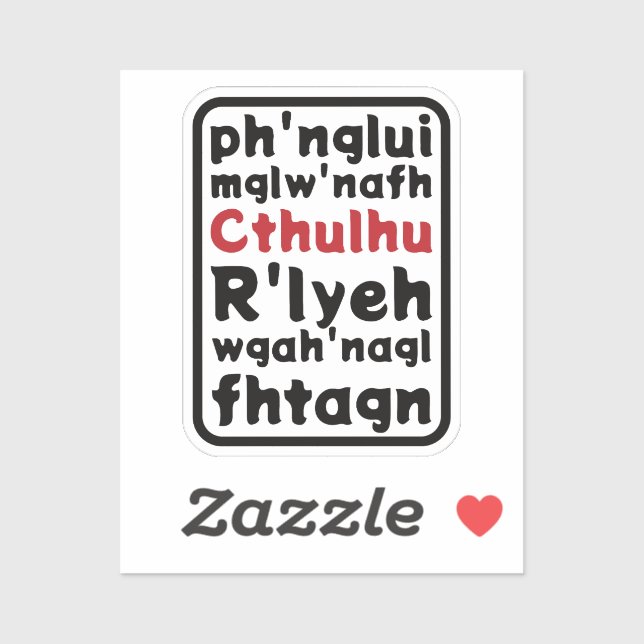 Prayer to Cthulhu Klistermärken (Ark)