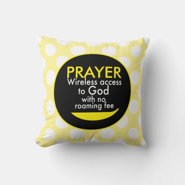 Prayer - Trådlösans tillgång till Gud Kudde (Framsida)