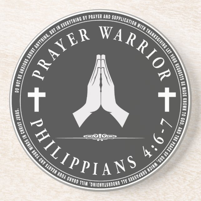 Prayer Warrior Circular Design Underlägg (Framsidan)