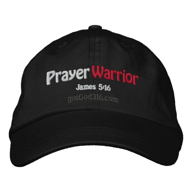 Prayer Warrior gotGod316.com Broderad Keps (Framsida)