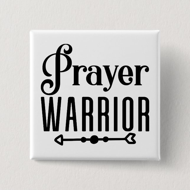 PRAYER WARRIOR Inspirational Christian Quote Knapp (Framsida)