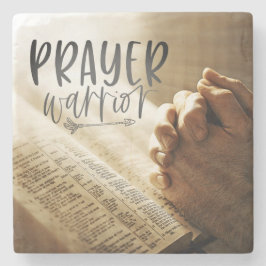PRAYER WARRIOR Praying Händer på Open Bible Stenunderlägg